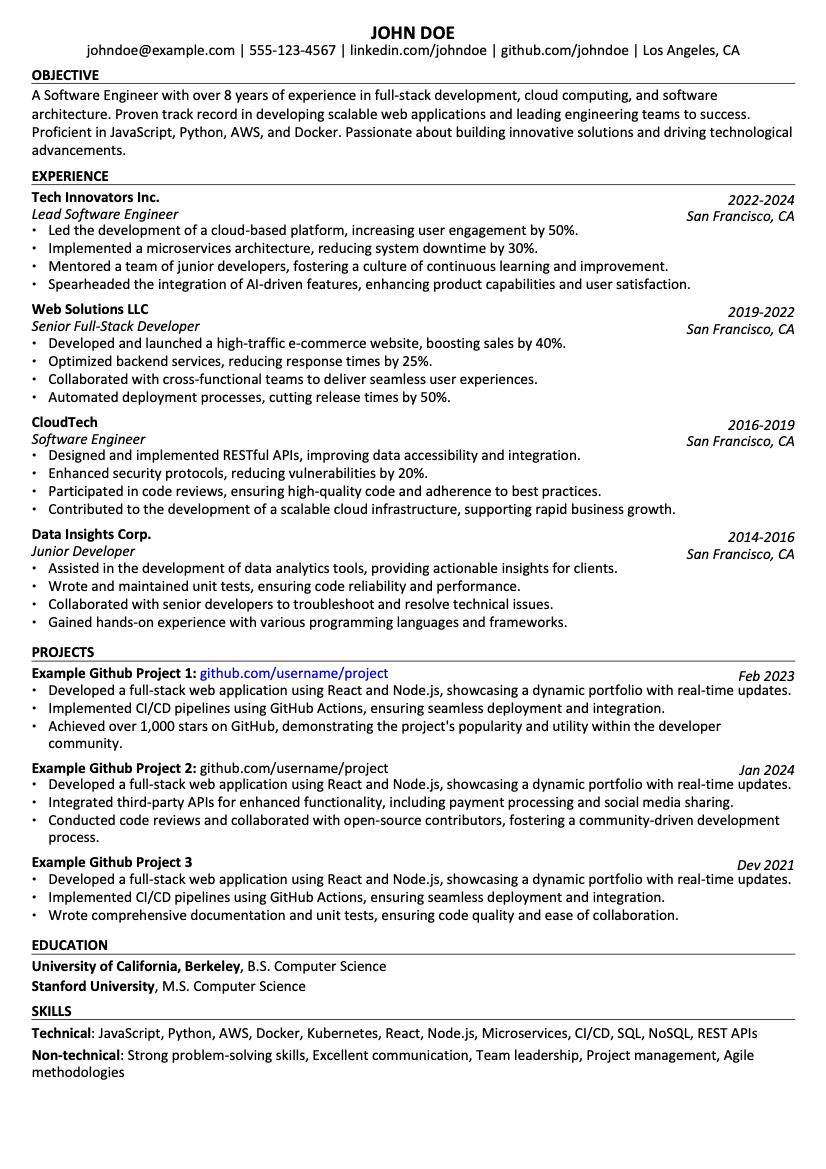 Resume Example